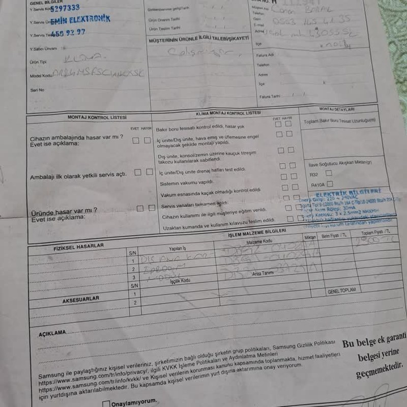 Samsung Klima Kondansatör 1