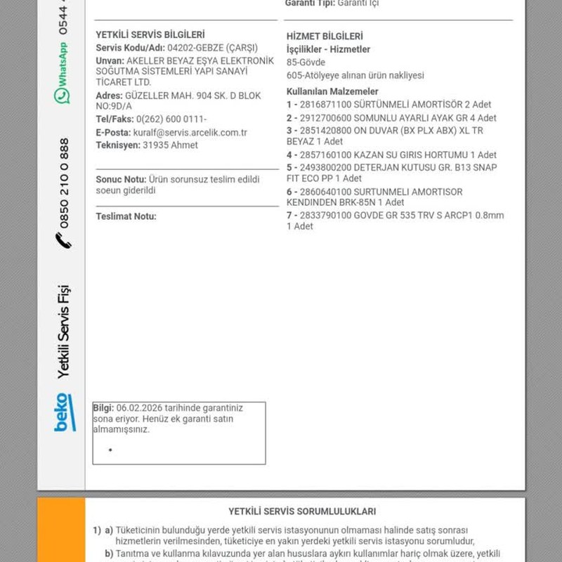 Beko Çamaşır Makinesi Termostatı 1