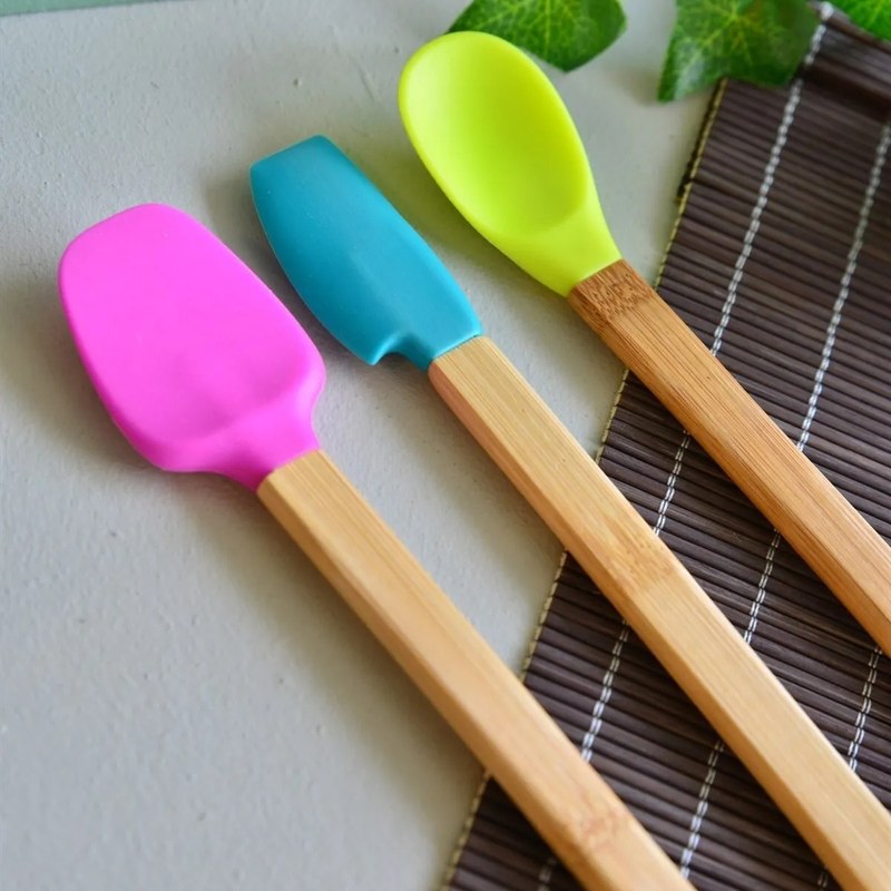 Bambu Mutfak Gereç Seti 6lı Sepetli 1