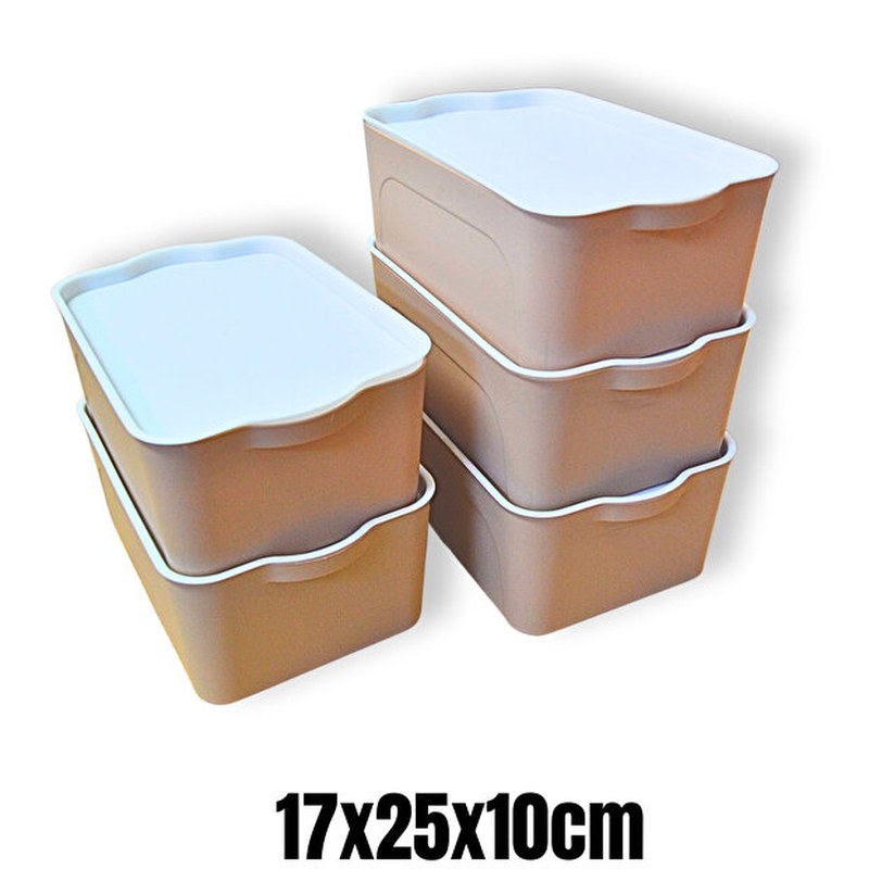 Plastik Saklama Kutusu Kapaklı Seti 5li 2