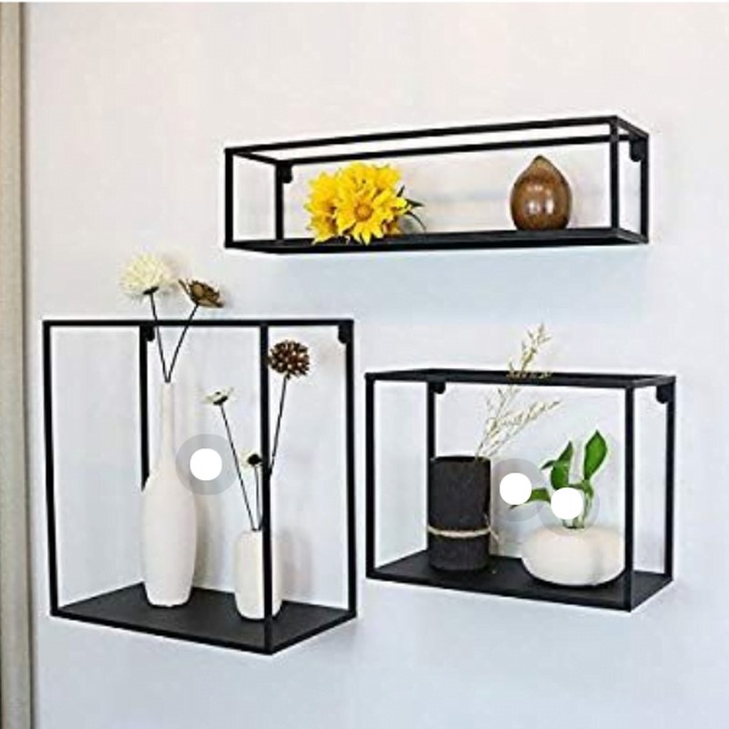 Ahşap Rustik Üçgen Duvar Rafı 60cm 2