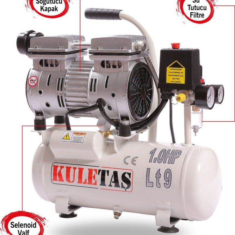 Sessiz Monofaz Hava Kompresörü 1.5kW 1