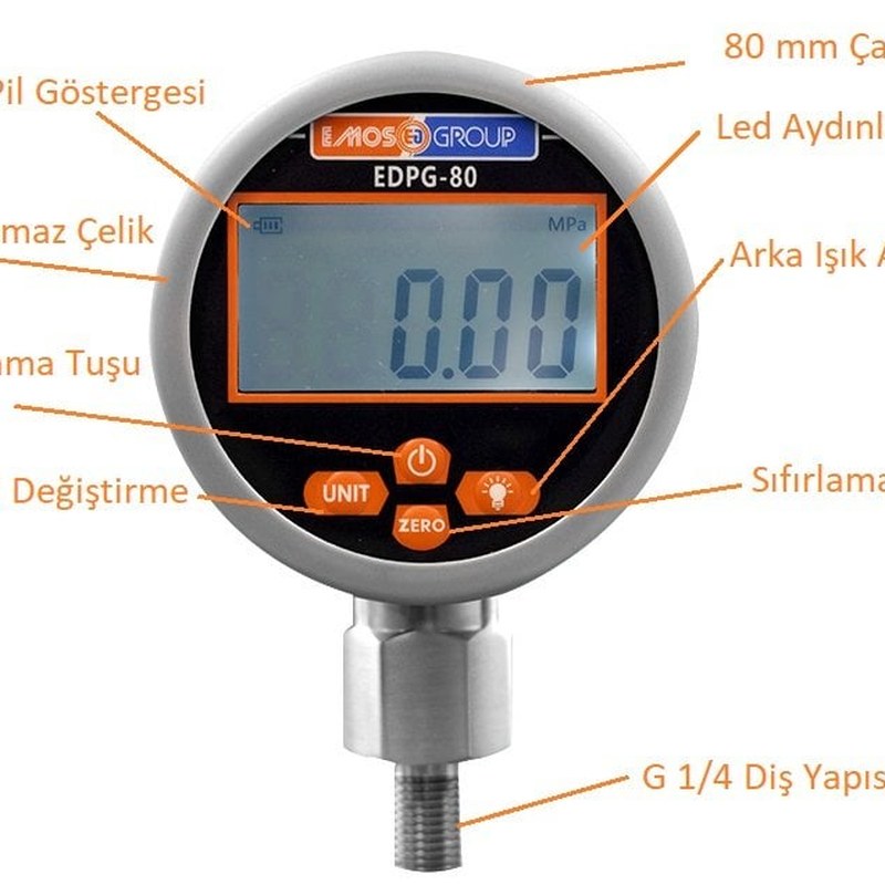 Dijital Manometre 0-16 Bar USB Veri Kaydı 1