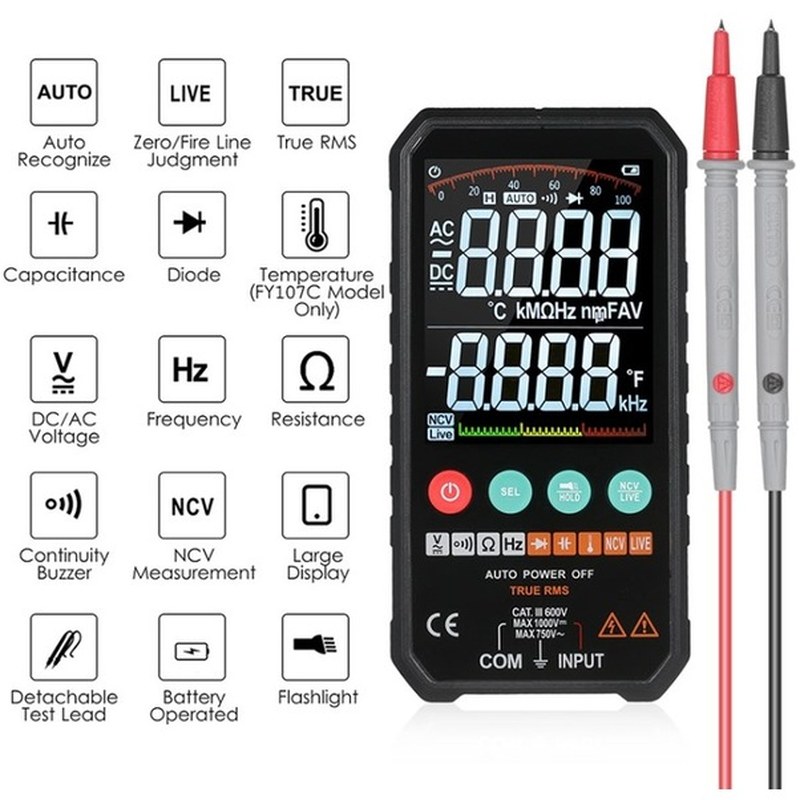 Multimetre USB Yüksek Gerilim 6000 Sayım 1